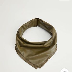 MANGO Faux leather scarf